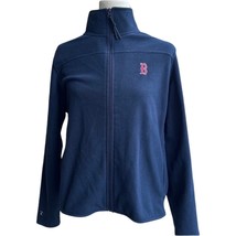 Boston Red Sox Navy Blue Fleece Jacket Full Zip Embroidered B Size L Ant... - $694.67 MXN