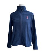 Boston Red Sox Navy Blue Fleece Jacket Full Zip Embroidered B Size L Ant... - $37.42