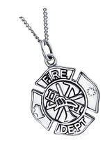 Personalized Medal Firefighter Fire Dept Shield Medallion - £87.88 GBP