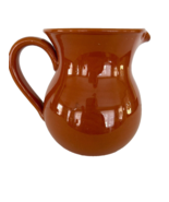 Hoganas Keramik 6 1/4&quot; Tall Sweden Pottery Pitcher/Creamer  in Mocha Shade - £16.46 GBP