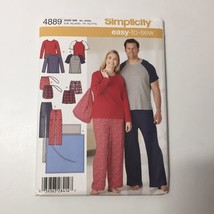 Simplicity 4889 Size Xl XXXl Women&#39;s Men&#39;s Pants Shorts Knit Top Blanket Bag - £10.33 GBP