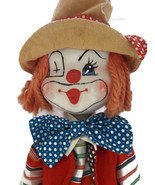 Vintage Unique Handmade Funny Clown Colourful Patchwork Costume  Plastic... - £19.91 GBP