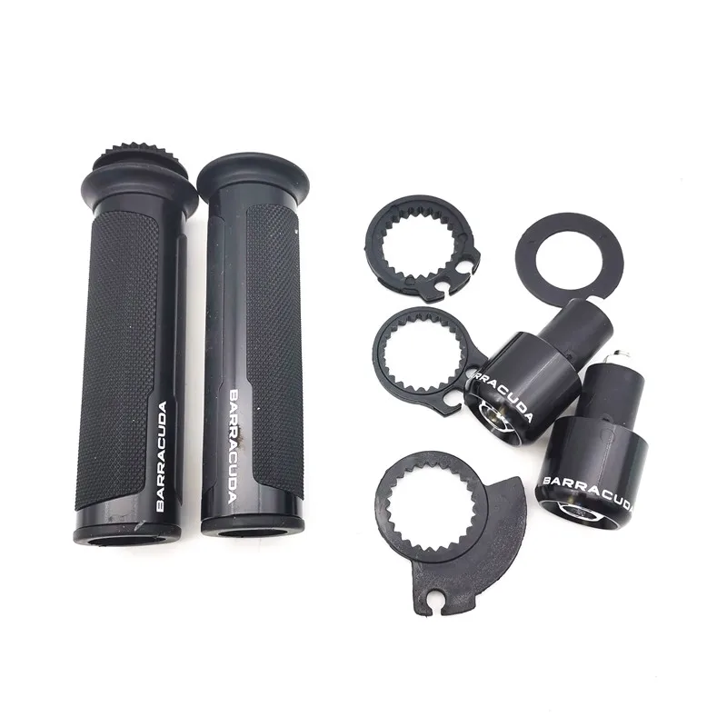 Universal 7/8&#39;&#39; 22MM CNC Aluminum&amp;ABS Plastic Motorcycle Black Handle Grips - £39.62 GBP