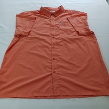 Columbia Sportswear XM0692 Men's Orange Button Up Shirt PFG Short Sleeve Size XL image 10
