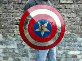 Medieval Captain America Shield Cosplay Prop Best Steel Metal Shield X-Mas - $119.79