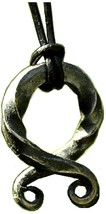 Forged Troll Cross Viking Pendant Twisted Handmade Nordic Protection Amulet - £33.57 GBP