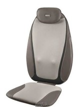 HoMedics-Shiatsu Massage Cushion with Heat Beige and Grey 27.5&quot;Lx18.1&quot;Dx5.1&quot;H - £134.01 GBP