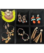7 Pairs Bohemian Vintage Pierced Earrings Fringe Leather Bead - $213.82 MXN