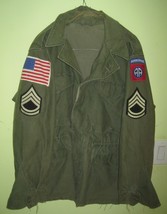 Reworked Vintage WW2 US Army M1943 Field Jacket M43 Patriotic Airborne S... - $125.00