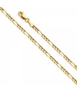 Genuine 14k Yellow Gold 3.1mm Concave 3+1 Figaro Chain Necklace 18&quot; 20&quot; ... - $1,173.74 CAD+