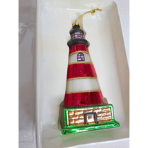 Vintage Kurt Adler Glass Lighthouse Christmas Ornament - £13.79 GBP