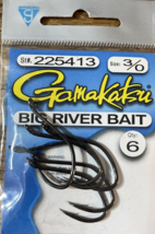 Gamakatsu Big RiverBait #225413 Hook Size 3/0-1pk of 6pcs-Brand New-SHIPS N 24HR - £11.63 GBP