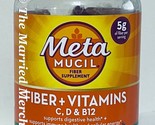 Meta Mucil Fiber Gummies Vitamins C D B12 NO SUGAR ADDED 72 ea END OF JU... - $13.97