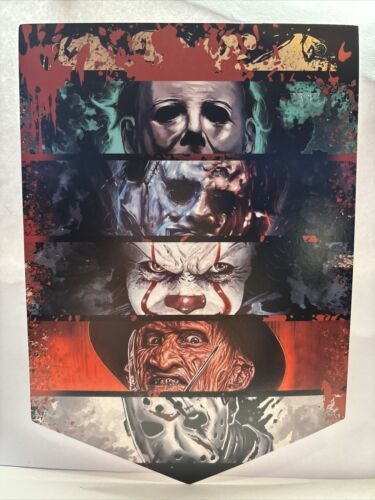 Primary image for Halloween Horror It Freddy Jason Michael Die Cut Cardboard Wall Decor 5 X 7