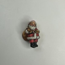 Vintage Hallmark Cards Inc. Santa Claus W Presents Christmas brooch pin - $14.00