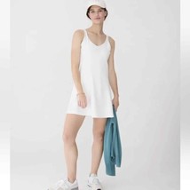 J.Crew Womens Cloudstretch Side Slit Sports Dress Sleeveless Shelf Bra White M - £22.55 GBP