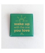 Vintage Wake Up With The One You Love McDonalds Employee Lapel Hat Pin - $17.26 CAD