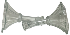HOMCO Clear Glass Column Hexagon Taper Candle Holder Set Of 2 Home Interiors image 4