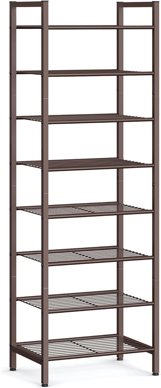 Songmics Shoe Rack 8 Tier Tall Storage Rack, Solid Narrow Shoe Shelf,, B... - $51.98