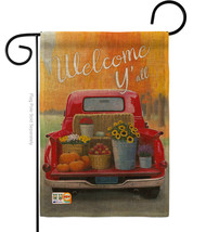 Welcome Harvest Truck Burlap - Impressions Decorative Garden Flag G163077-DB - £18.29 GBP