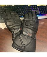 Men Motorcycle Leather Gloves Gauntlet Size Small - $10.92