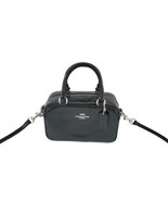 Coach CW190 Satchel Crossbody Crinkled Patent Leather Black Small Handbag - $199.34 CAD