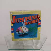 Jumping Rabbit Moving Eyes Works Vintage Red China Clockwork MS 083 Tin Litho - £30.88 GBP