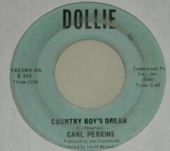 Carl Perkins on Dollie / 45 rpm / Country Boy's Dream / If I Could Come ... - $4.90