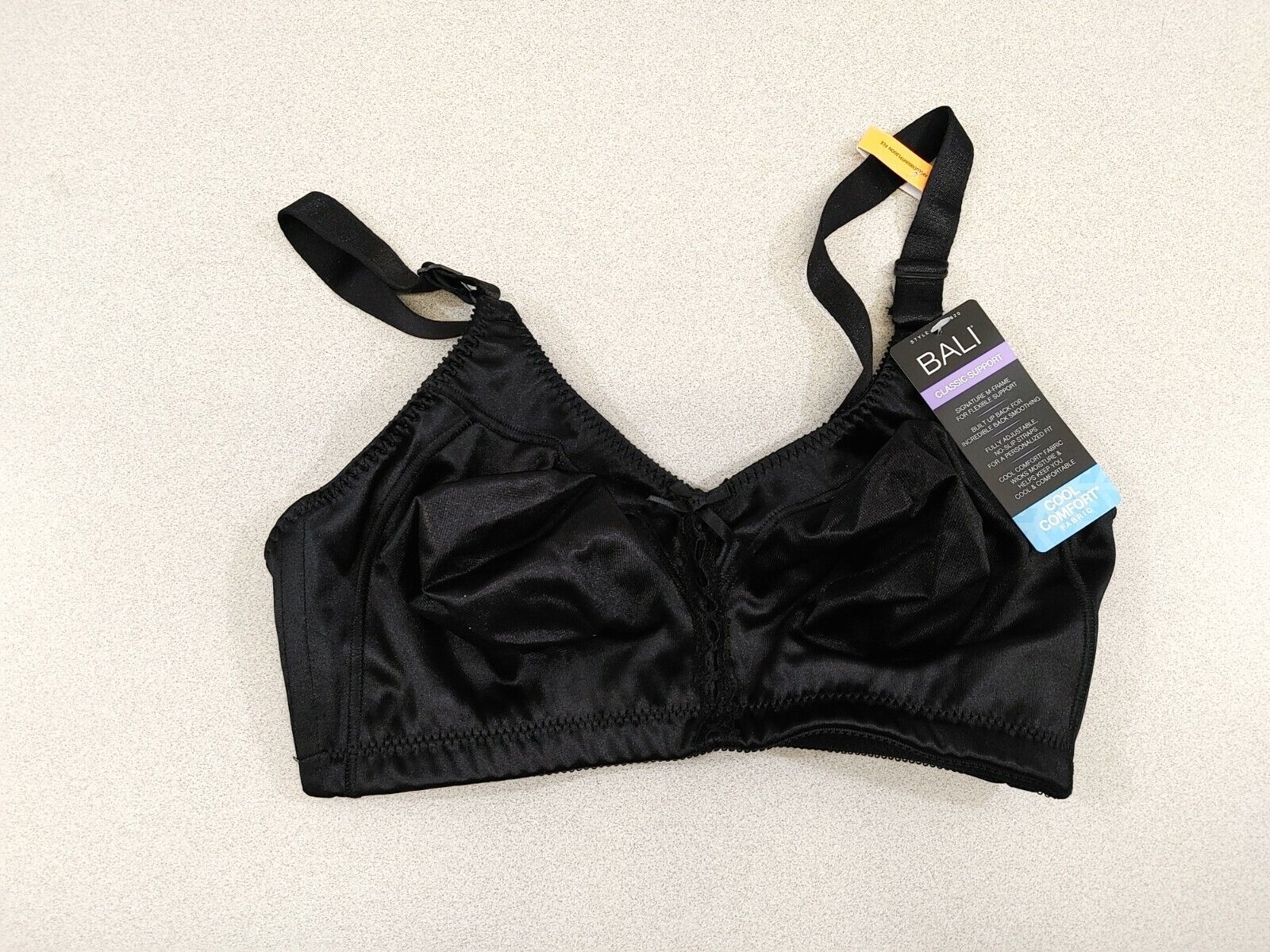 Primary image for Bali Classic Support Cool Comfort 3820 Black Bra Size 34DD NEW