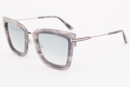 Tom Ford LARA Gray Havana / Blue Mirror Gradient Sunglasses TF573 55X LA... - $208.05