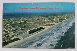 DAYTONA BEACH AND ORMOND BEACH FLORADA VINTAGE POSTCARD STAMPED HENRY FO... - $11.99