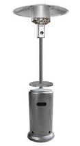 87 in. Tall Hammered Silver Patio Heater With Table - $251.00