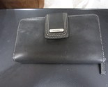 DOCKERS Black Genuine Leather Zip Checkbook Wallet - NEW!! - $16.82