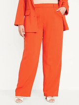 Old Navy Extra High Rise Taylor Wide Leg Trouser Pants Women XL Tall Orange NEW - £22.77 GBP