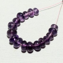 20.30cts Natural Amethyst Rondelle Beads Loose Gemstone 17pcs Size 6mm T... - £4.59 GBP