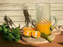 Eco-Friendly Beldi Glass Jug: Artisan-Made Recycled Drinkware from Marrakesh - $3,125.23 MXN