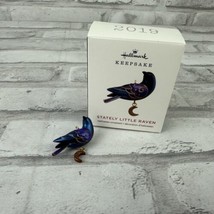 Hallmark 2019 Halloween Stately Little Raven Mini Miniature Ornament NIB - $30.39