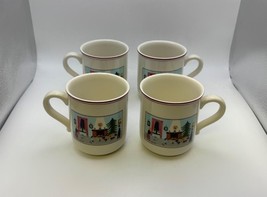 Set of 4 Villeroy &amp; Boch NAIF CHRISTMAS Mugs - $1,659.75 MXN