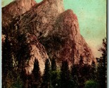 Three Brothers Yosemite Valley California CA 1908 DB Postcard H1 - £3.07 GBP