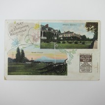 Postcard Fort Vancouver Washington Officer Quarters &amp; Parade Ground Antique - £8.00 GBP