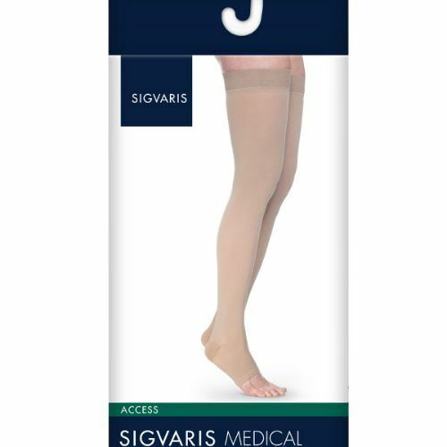 Sigvaris Access Thigh High Open Toe 20-30mmHg Unisex Reinforced Heel Area - $67.16