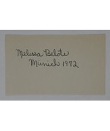 Melissa Belote Signed 3x5 Index Card Autographed Olympic Swimmer HOF - £11.80 GBP