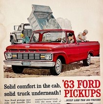 Ford Pickup Trucks Advertisement 1963 Automobilia Motor Company DWS6D - £19.68 GBP