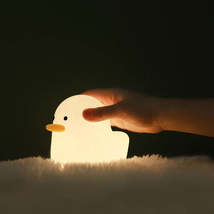 Nordic Cute Lovely Cartoon Dull Duck Led Night Light Silicone USB Chargi... - $66.30+