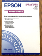Epson Photo Paper 13 X 19, 20 Sheets Super A3/Super B, S041143 - $23.95