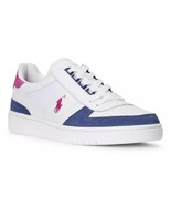 Ralph Lauren Court White Leather Navy Blue Pink Trim Durable Shoes Men&#39;s... - $95.31 CAD