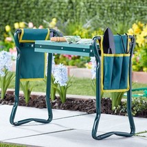Garden Padded Kneeler Bench Seat Stool w/ Tool Pouch Foldable Portable Outdoor - £32.45 GBP