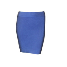 BCBGMaxAzria Cathy Larkspur Blue Bandage Power Pencil Skirt S NWT - £51.04 GBP