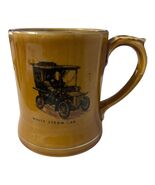 Vintage Wade Ireland Veteran Cars White Steam Car Mug 1903 Automobile - $25.20