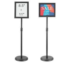 VEVOR Pedestal Sign Holder, 8.5 x 11 Inch Vertical and Horizontal Adjust... - $41.79